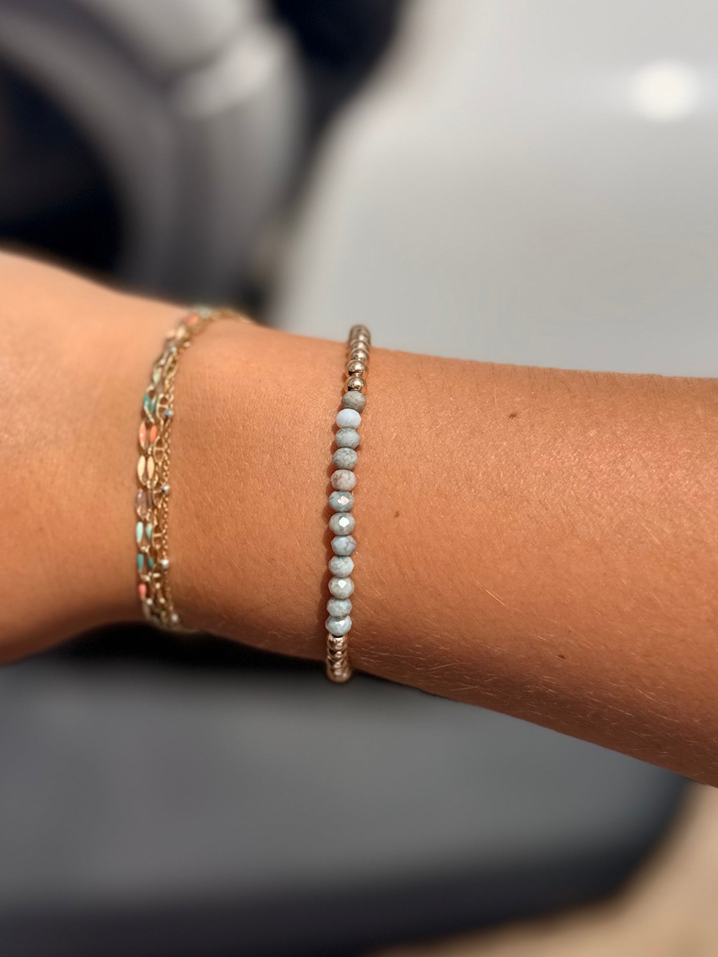Clouded Bead Bracelet