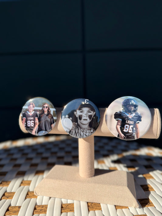 Custom Photo Buttons (Set of 9)