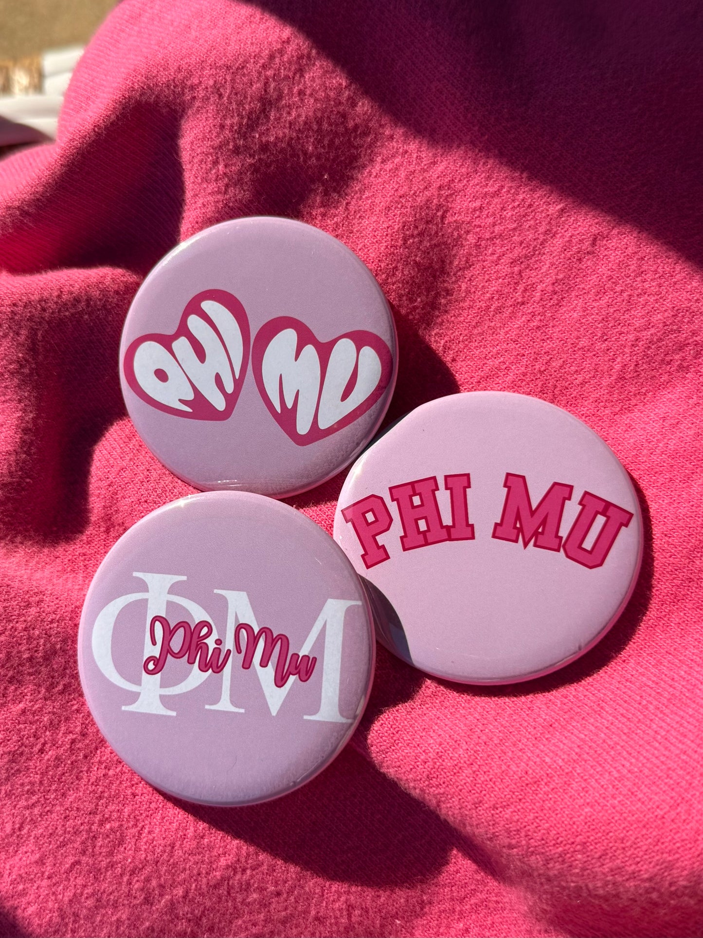 ZTA & Phi Mu Buttons