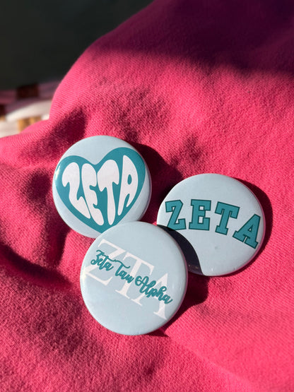 ZTA & Phi Mu Buttons