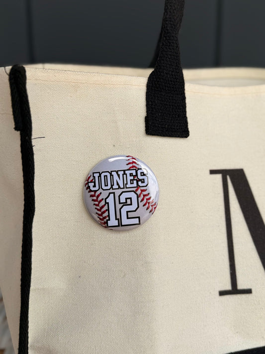 Custom Baseball Jersey Pin – Personalized Name & Number