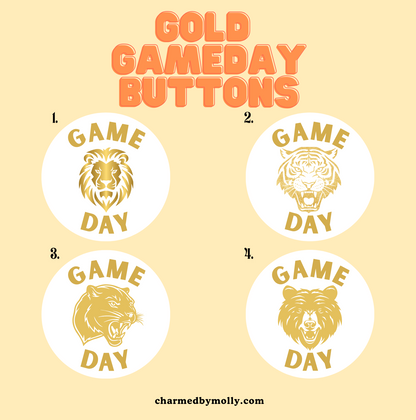 Gold Game Day Button